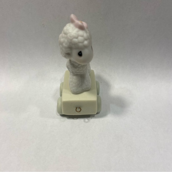 Precious Moments birthday train 1 lamb pink bow 1985. Happy Birthday Little Lamb - Picture 2 of 6